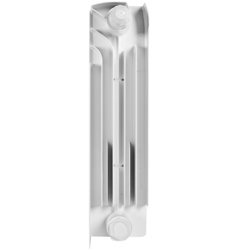 Радиатор Stout TITAN VENTIL 350 SRB-3320-035004, 4 секции, биметаллический, нижнее правое подключение, белый RAL 9016