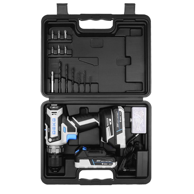 Аккумуляторная дрель-шуруповерт Deko DKCD20-Li SET1 083-1117, 2x3.0 Ач в Угличе