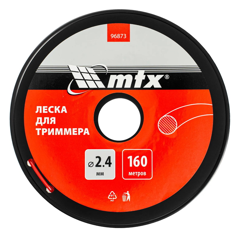 Леска для триммера MTX 96873, круглая, 2.4 мм х 160 м, на катушке  в Иваново