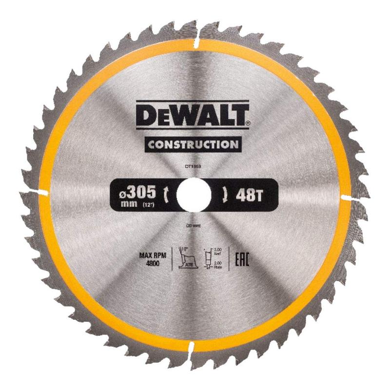 Пильный диск DeWalt DT1959-QZ CONSTRUCT, 305х30 48 ATB +10° в Иваново