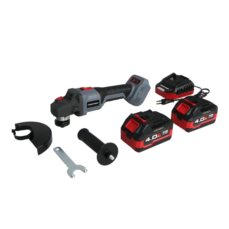 Угловая шлифмашина (болгарка) аккумуляторная ProfiPower MKDGA-20V E0080, 125 мм, 20 В, регулировка оборотов, в кейсе в Коврове