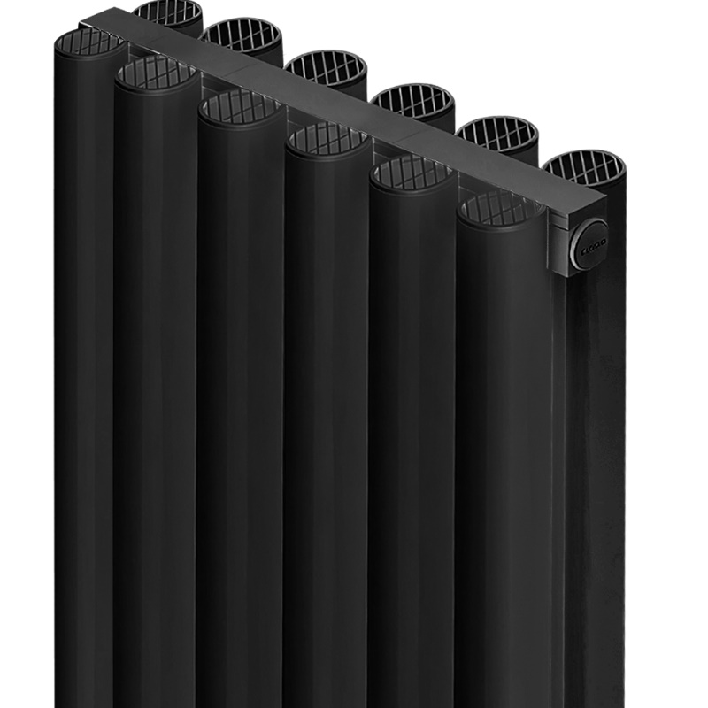 Радиатор Stout Anteprima 1800 SRA-3120-18000706, 6 секций, алюминиевый, универсальное подключение, цвет 2748 cod.07 черный в Угличе
