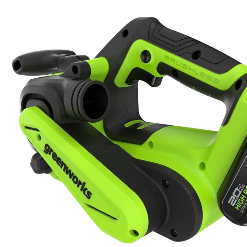 Ленточная шлифовальная машина аккумуляторная Greenworks G24BS 3100607CUA, 24V, б/щет, 75х457 мм, 259 м/мин, 1х2Ач, ЗУ, коробка в Вологде