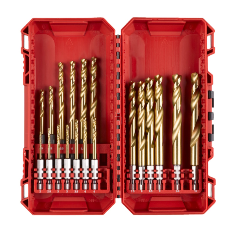 Сверла по металлу Milwaukee RedHEX 4932493866, HSS-TiN, набор 19 единиц (2-10 мм) GEN II