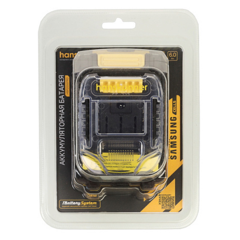 Аккумулятор Hanskonner HBP2006PRO PLATINUM, 18 В, 1BS, 6.0 Ач, ячейки SAMSUNG, под Makita LXT ,блистер в Муроме