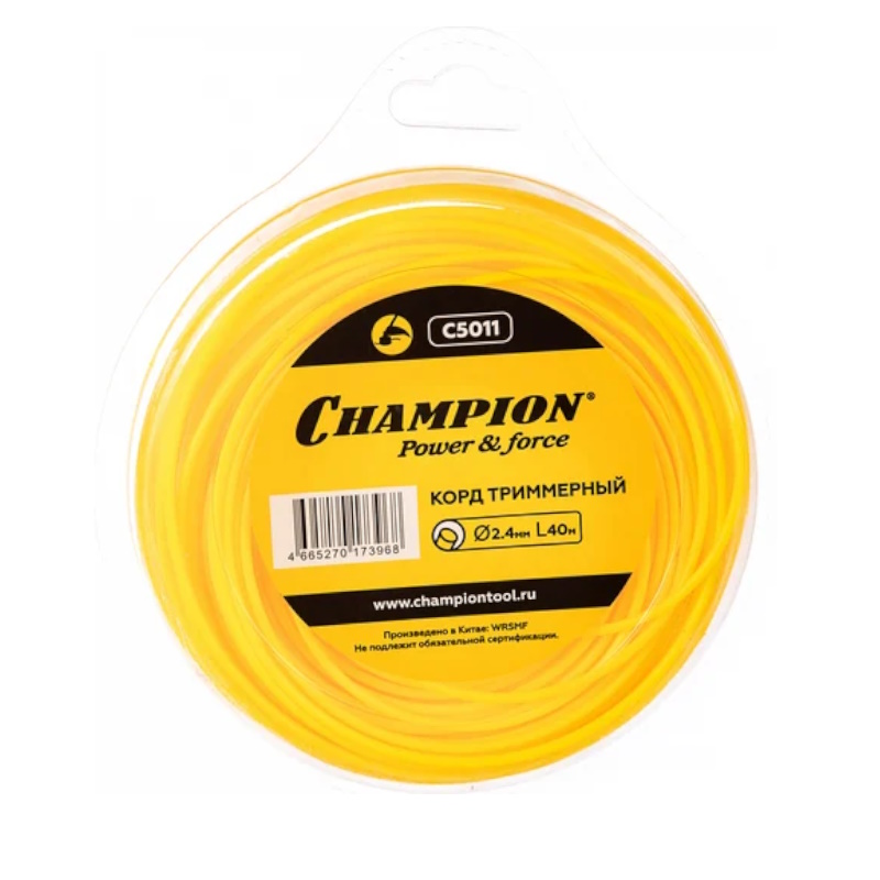 Корд триммерный Champion Round C5011, 2.4мм *40м, круглый в Твери