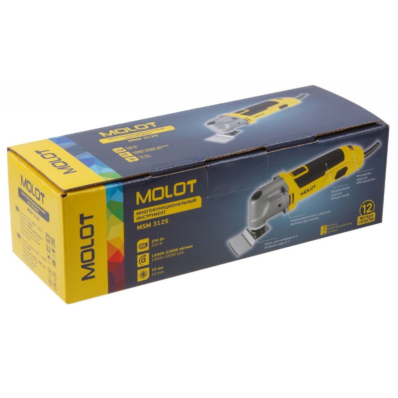 Многофункциональный инструмент (реноватор) Molot MSM 3125-1 1335592, в коробке