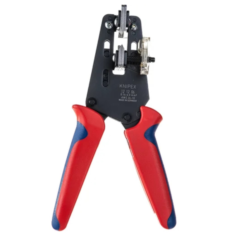 Стриппер прецизионный со сменными фасонными ножами Knipex KN-121206, 0.14-0.25/0.75/1.5/2.5/4/6 мм², длина 195 мм в Угличе