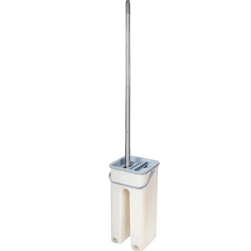 Швабра с отжимным ведром Scratch mop Perfecto Linea 43-012024, бежевая, (отжим. ведро, швабра, 2 смен. Нас. из микроф.) в Твери