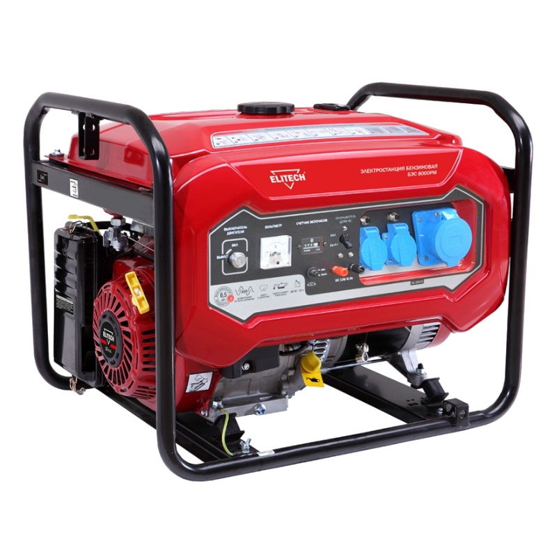 Генератор бензиновый Elitech БЭС 8000РМ 181322 52371₽