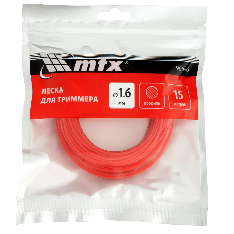 Леска для триммера MTX 96846, круглая, 1.6 мм х 15 м  во Владимире