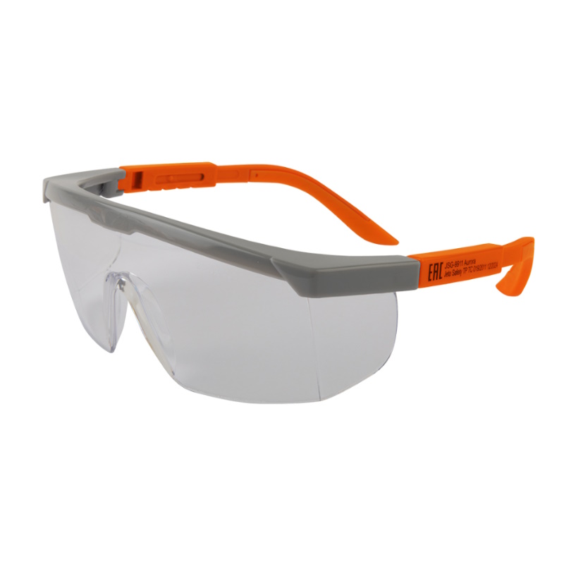 Открытые очки Jeta Safety JSG-9911, с боковой защитой и регулировкой, защитное покрытие против царапин и запотевания, прозрачные линзы