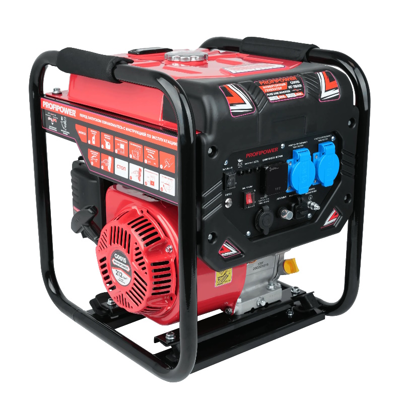 Инверторный бензиновый генератор ProfiPower ИГ-3500I G0015, с ручным запуском (3.0/3.5кBт, 220B, 50Гц, 12B, медная) в Вологде