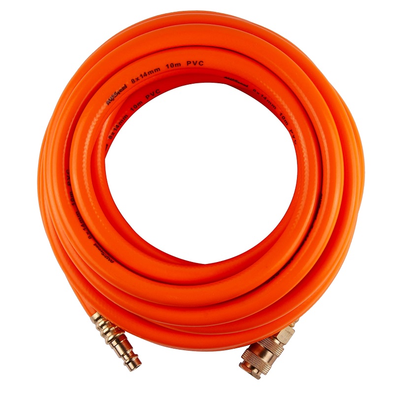 Шланг пневматический AV-Steel (PVC, 8х14 мм, с быстросъемными фитингами, 10 м) AV-700210