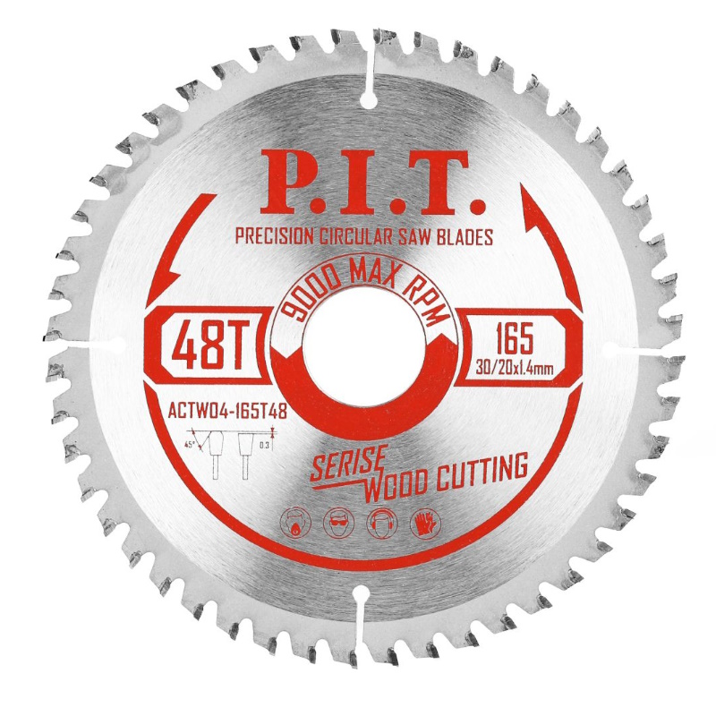 Диск пильный P.I.T. ACTW04-165T48, 165x30/20x1,4 мм, 48T в Александрове