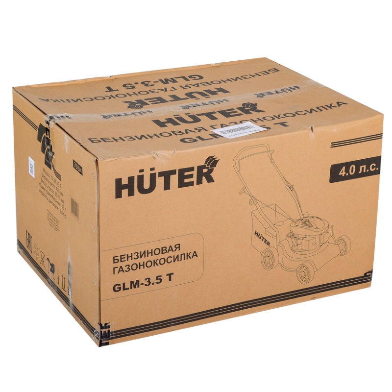 Газонокосилка бензиновая Huter GLM-3.5 T, 4 л.с., ширина скашивания 42 см, 70/3/4 в Костроме