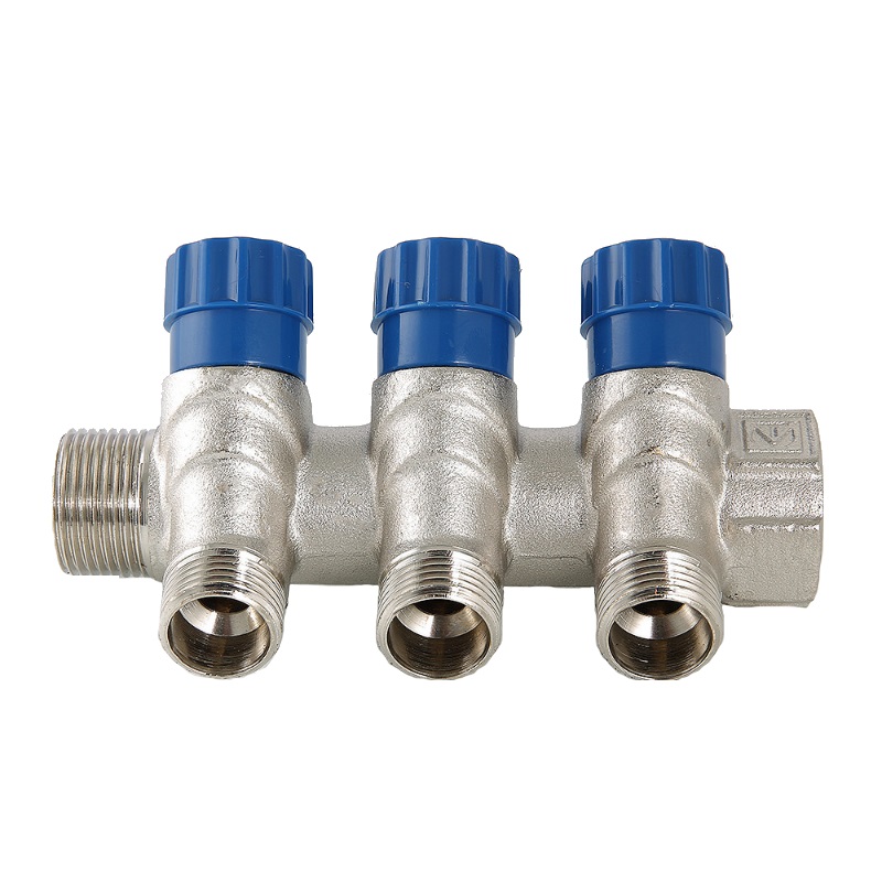 Коллектор с вентилями Valtec VTc.560.N.0503, 3/4", 3 х 1/2" в Костроме