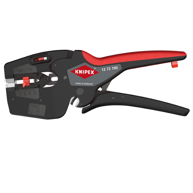 Стриппер автоматический Knipex NexStrip KN-1272190SB, 3-в-1, 0.03-10 мм² AWG 32-8, рез до 10 мм², обжим: квадрат, 0.25-4 мм², 2 х 2.5 мм², 190 мм, SB в Череповце
