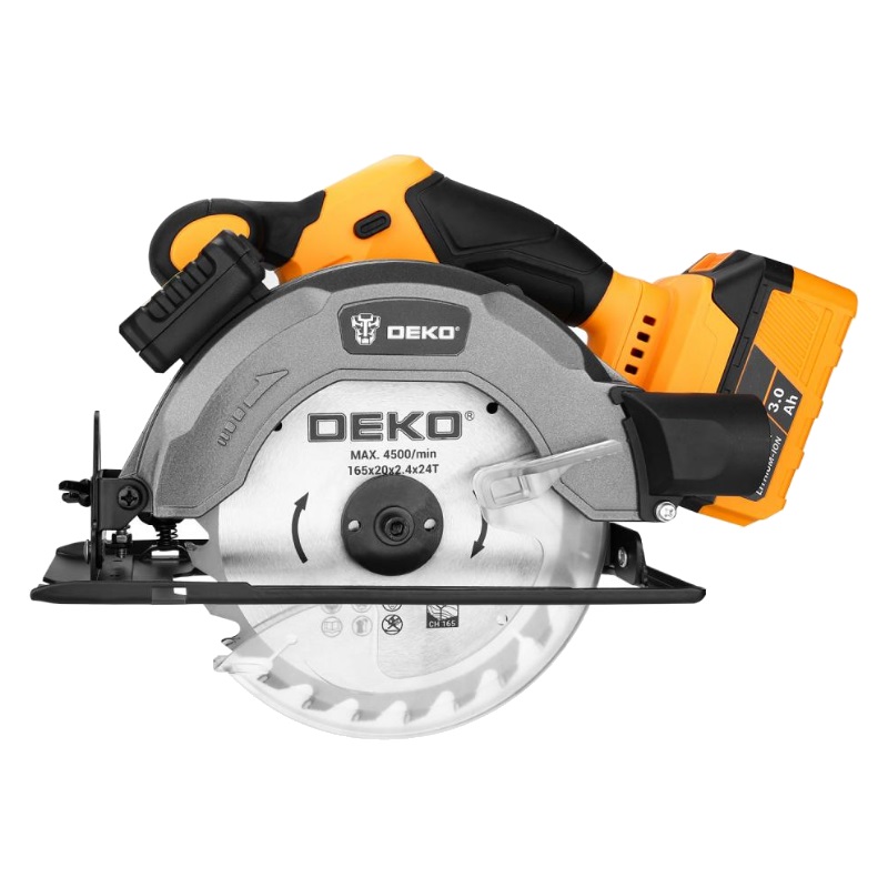 Циркулярная пила аккумуляторная Deko DKCS20 063-4024 (20В, 165 мм, 2*3.0Ач) во Владимире