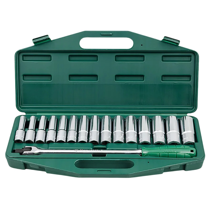 Набор торцевых головок удлиненных Hans 4615MG, 1/2", 10-24мм, 16 шт