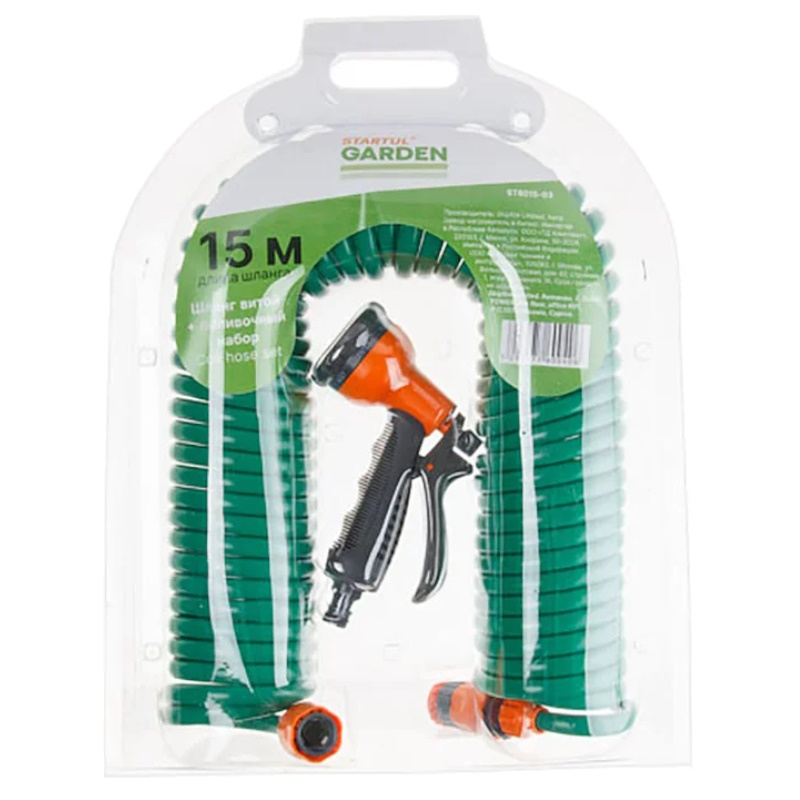 Шланг витой 15м поливочный набор Startul GARDEN ST6015-03 1912₽