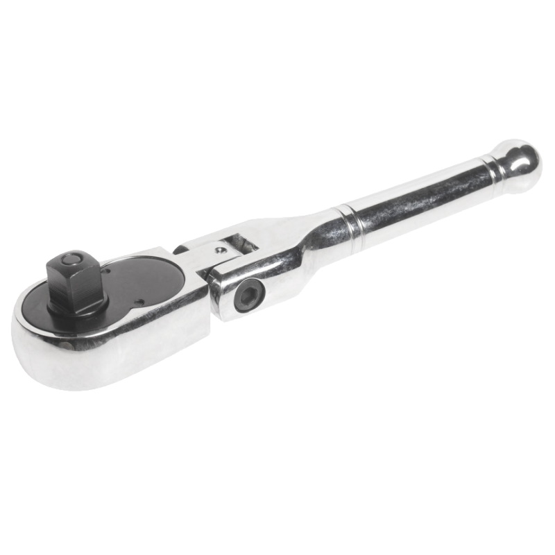 Трещотка JTC JTC-3015, 3/8" 45-зубцовая укороченная на шарнире с фиксацией, с металлической рукояткой, длина 162 мм в Иваново