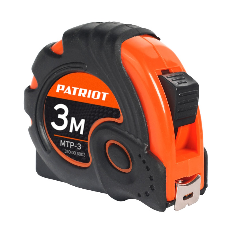 Рулетка Patriot MTP-3 350005003, ударопрочный корпус, обрезиненная, 3м  в Туле