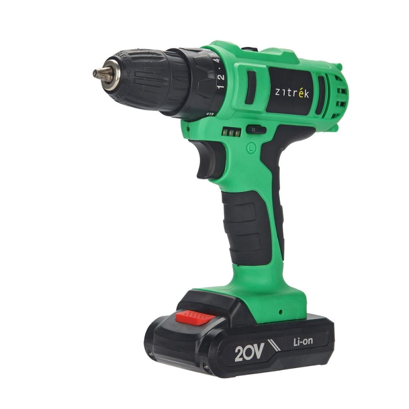 Аккумуляторная дрель-шуруповерт Zitrek Green 20-Li Plus 083-1115, 20 В, 2х2.0 Ач в Ярославле