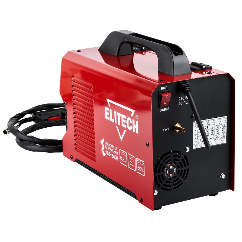 Инвертор Elitech ДМ ИС 120 СП 204752, MIG/MAG, 220В, 3.5 кВт, 30-120A(MIG), 20-120А(MMA)
