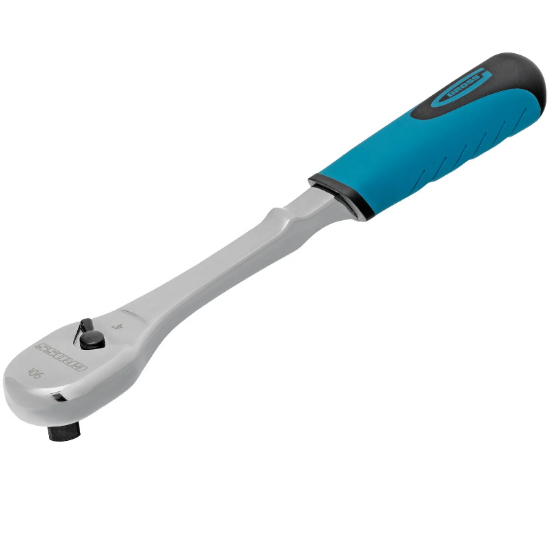 Ключ-трещотка Gross 14055, 1/2", CrV, 90 зубьев, усиленный, хром в Кинешме