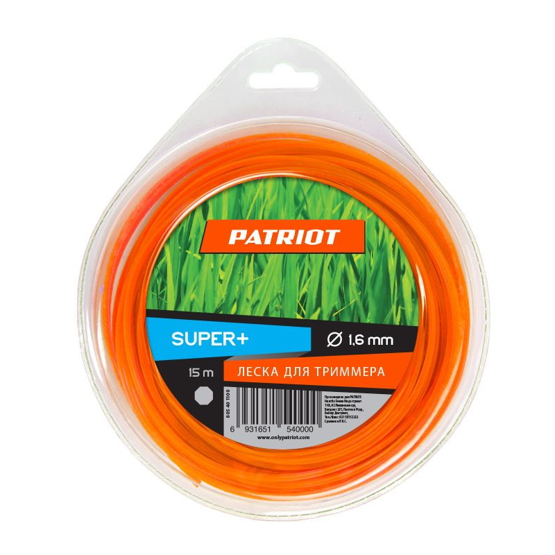 Леска для триммера Patriot Super Plus 165-15-4, 1.6 мм в Угличе