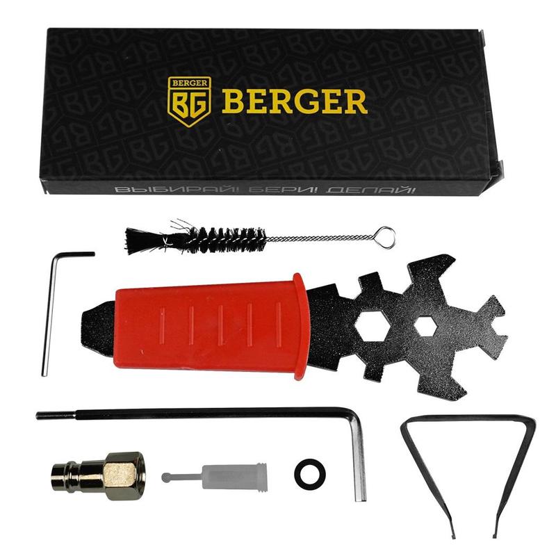Краскопульт пневматический Berger BG1389 «Зильбер» HVLP 1.4 мм (внешняя резьба 1/4", 0.6 л)