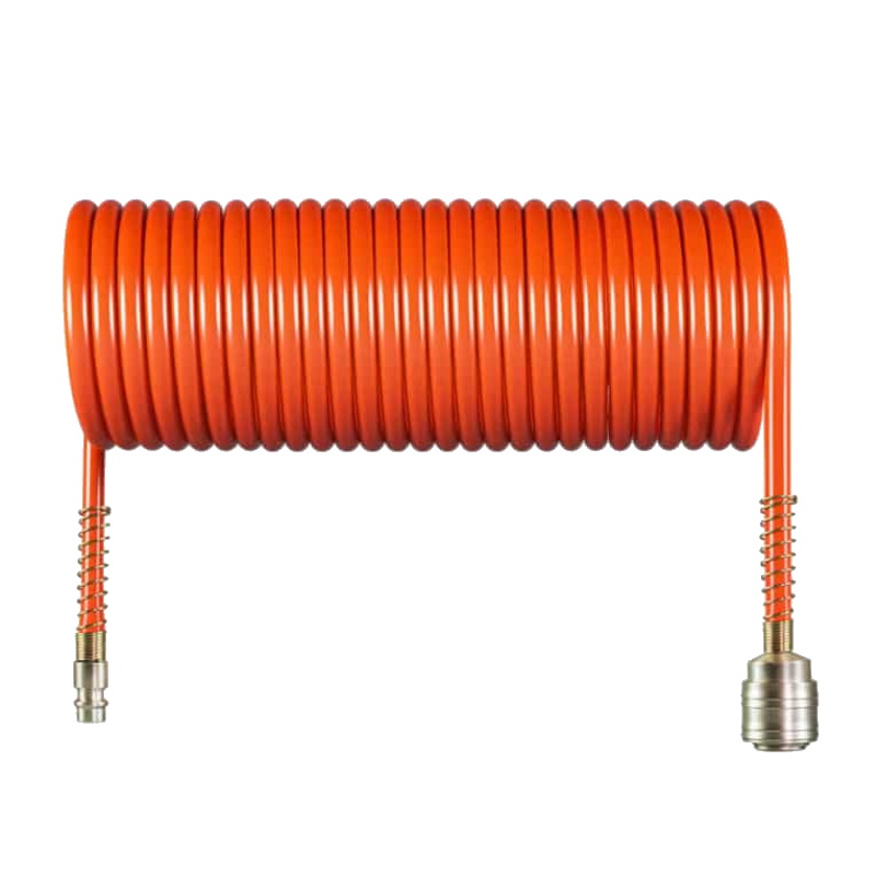 Спиральный воздушный шланг FoxWeld AERO 5774 с фитингами Rapid 10 бар 8х6 мм 15 м 401₽