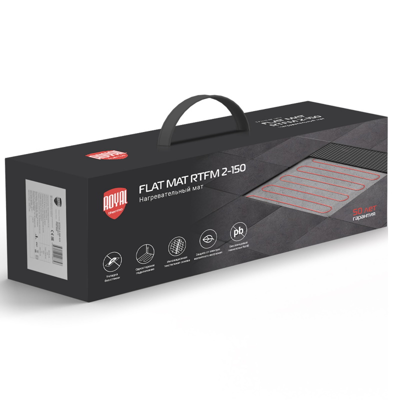 Мат нагревательный Royal Thermo Flat Mat RTFM 2-150-2,5 НС-1599115, комплект в Ярославле