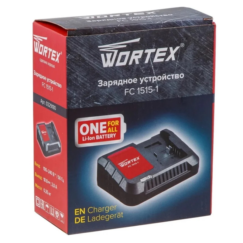 Зарядное устройство Wortex 0329180 FC 1515-1 ALL1 1 слот, 2 А в Череповце