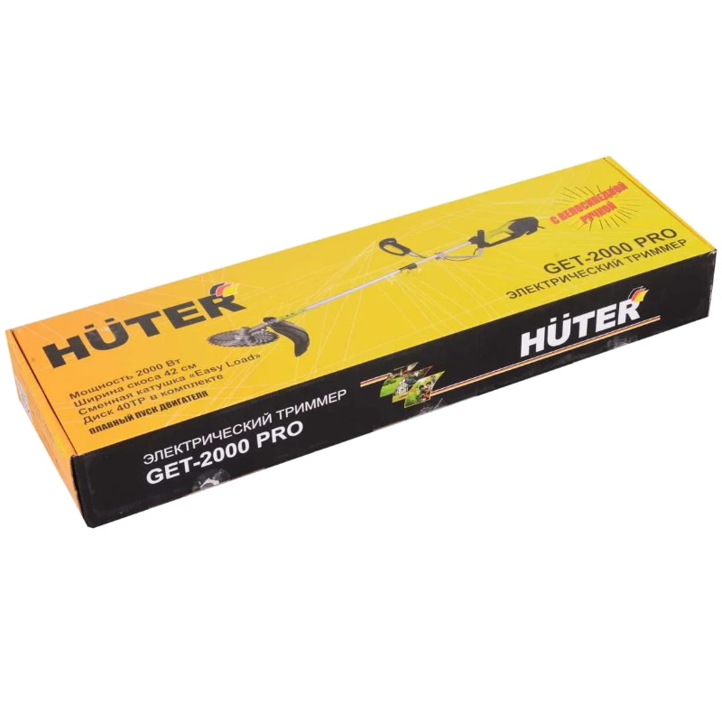 Триммер электрический Huter GET-2000 PRO 70/1/57, 2000 Вт, леска/нож  в Костроме
