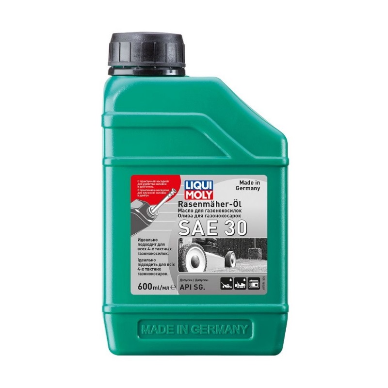 Моторное масло для 4t тактного двигателя и инструмента Liqui Moly Rasenmaher-Oil 30 7594, вязкость SAE-30