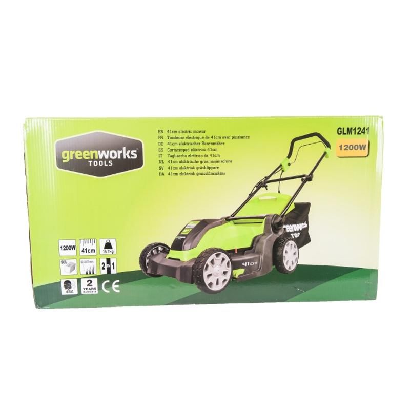 Электрическая газонокосилка Greenworks GLM1241 (1200Вт, 40см, ширина скашивания 41 см) в Коврове