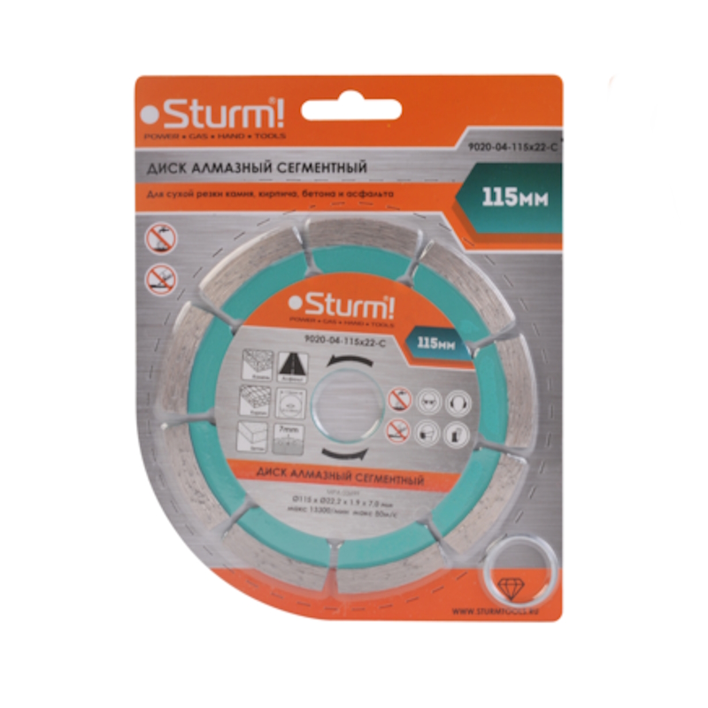 Алмазный диск Sturm 9020-04-115x22-C