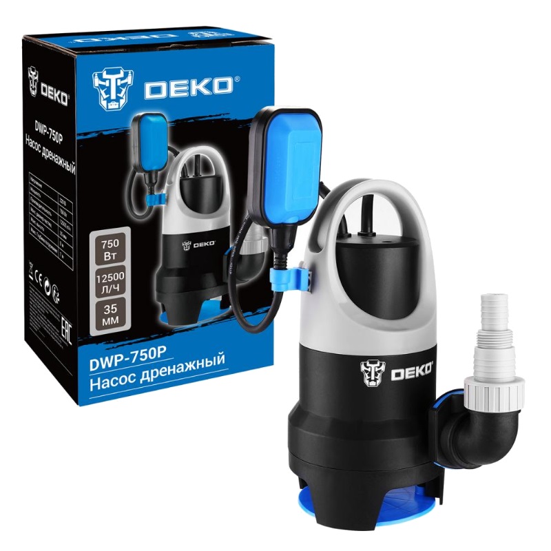 Дренажный насос для грязной воды Deko DWP-750P 076-0515 3689₽