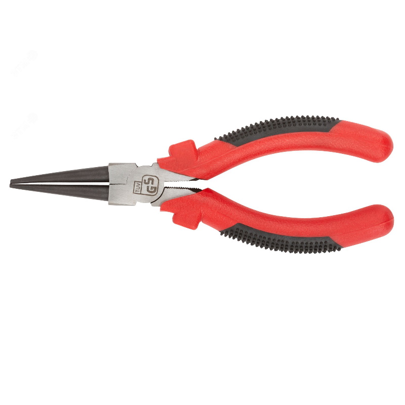 Круглогубцы Fit Стандарт 48445 красно-черные пластиковые ручки полированная сталь 165 мм 612₽