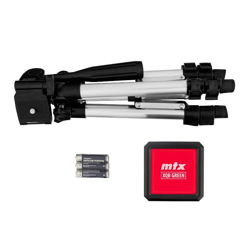 Лазерный уровень MTX XQB GREEN Pro SET 350195 (20 м, зеленый луч, батарейки, штатив)