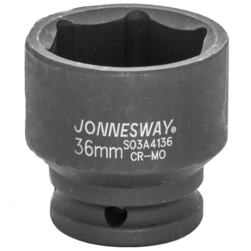 Головка торцевая ударная глубокая Jonnesway S03AD4136 046590, 1/2"DR, 36 мм