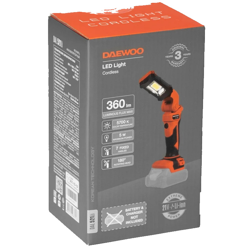 Фонарь аккумуляторный Daewoo DAL 521Li в Ярославле
