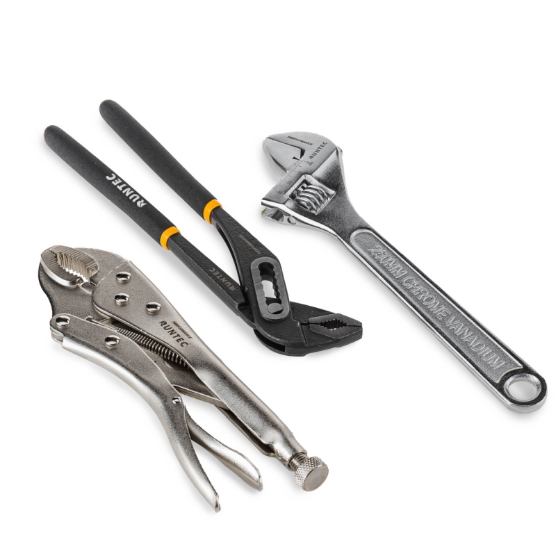 Набор ручных инструментов Runtec RT-LP1E3 клещи зажимные клещи переставные ключ разводной в ложементе EVA 3 предмета 4830₽