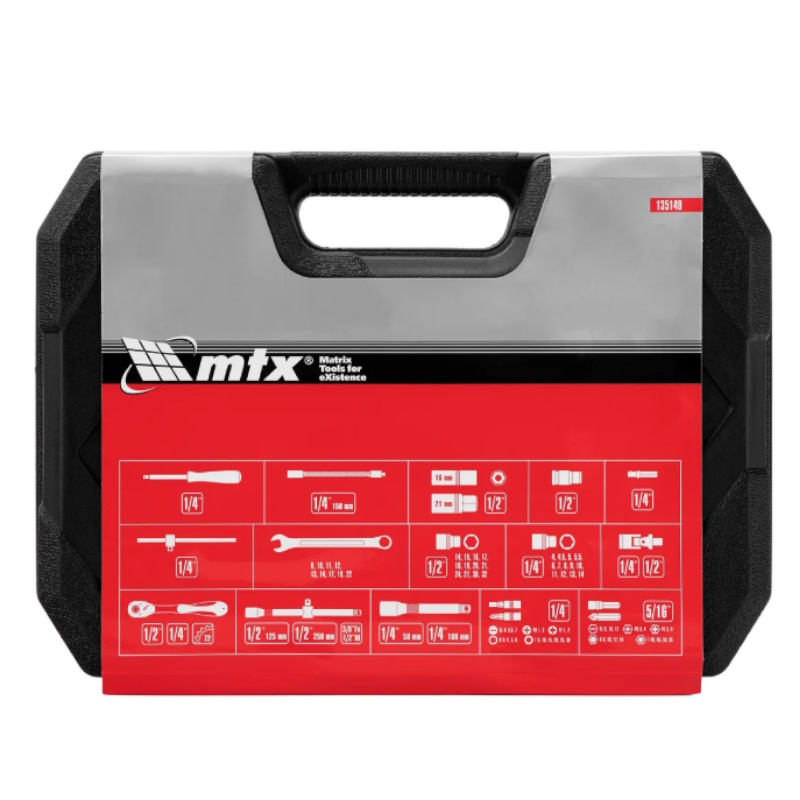 Набор инструментов MTX 135149, 1/2", 1/4", CrV, пластиковый кейс, 82 предмета в Твери