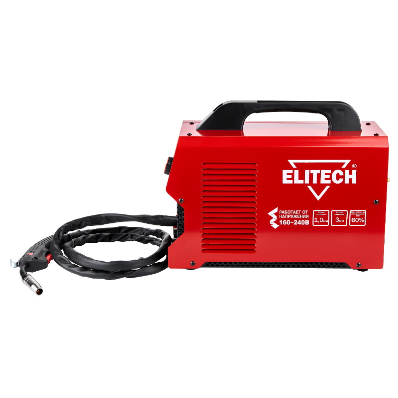 Инвертор Elitech ДМ ИС 160 СП 204753, MIG/MAG, 220В, 4.1 кВт, 30-160A(MIG), 20-160А(MMA)