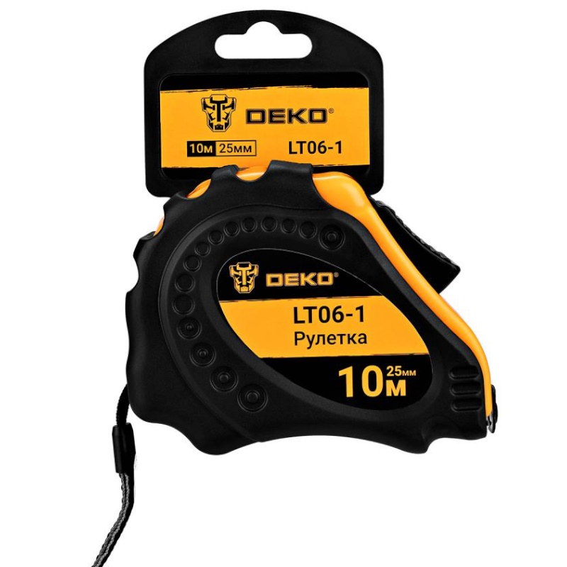 Рулетка Deko LT06-1 083-2056, с магнитным зацепом, 10м*25 мм