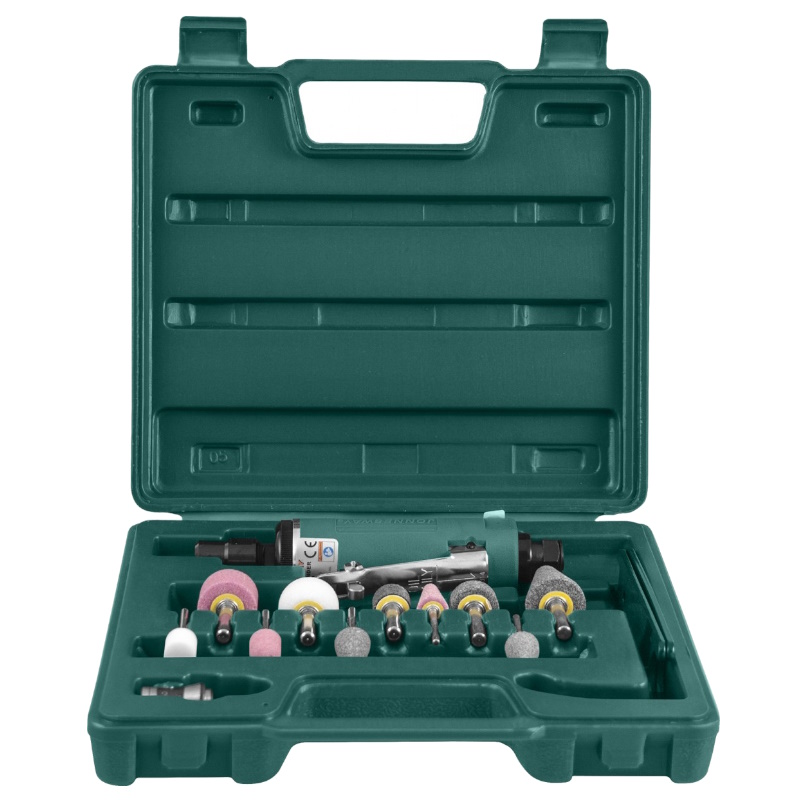 Набор пневматическая бормашинка с насадками Jonnesway JAG-0903RMK 25000 обмин патрон 36мм L152мм 15 предметов