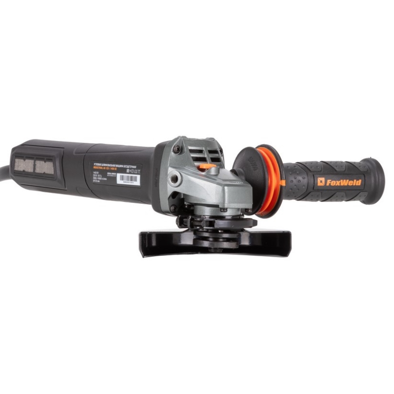 Угловая шлифмашина (болгарка) FoxWeld Industrial AG 125/1450 ХE, 125 мм, 1450 Вт, плавный пуск, регулировка оборотов в Муроме